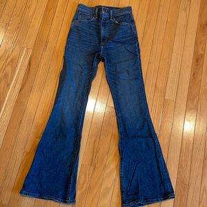 Abercrombie & Fitch dark rinse flare jeans